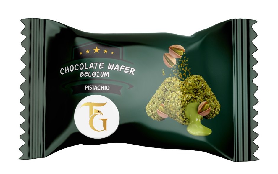 TG Star Chocolate Wafer, Pistachio